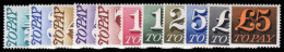 1970-75 Postage Due Set (less 1p & 2p) Unmounted Mint. - Postage Due