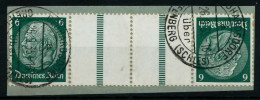 D-REICH ZUSAMMENDRUCK Nr KZ22.1 Gestempelt 4ER STR Briefstück X7A69DE - Zusammendrucke