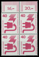 BERLIN DS UNFALLV Nr 407 Postfrisch VIERERBLOCK ORA X818EBA - Unused Stamps