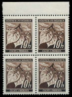 BÖHMEN MÄHREN 1939-1940 Nr 21 Postfrisch VIERERBLOCK OR X828826 - Unused Stamps