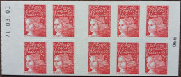 3085-C7 Date 21.03.01 Carnet TVP Rouge Luquet Faciale De 14.30€ - Modernos : 1959-…
