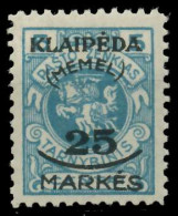 MEMEL 1923 Nr 125 Postfrisch X8877C2 - Memel (Klaïpeda) 1923