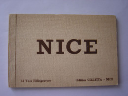 Carnet  De 12 Cartes Postales De NICE - En N Et B -  éditions GILLETTA - Lotti, Serie, Collezioni