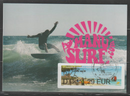 Atm, Nabanco, Carte Maximum, 1er Jour, Lettre Verte DD1.29€, 24/05/2024. LONGEVILLE SUR MER, A.G. Philapostel. Surf, - 2010-... Illustrated Franking Labels