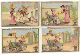 S 288, Liebig 6 Cards, Mésaventure De L'amoureux (one Backside Has Some Damage) (ref B5) - Liebig