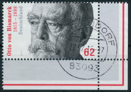 BRD BUND 2015 Nr 3145 Zentrisch Gestempelt ECKE-URE X3189D2 - Used Stamps