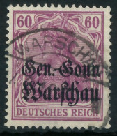 BES. 1WK D-POST IN POLEN Nr 16b Gestempelt Gepr. X4436B2 - Besetzungen 1914-18