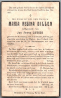 Bidprentje Meerhout - Dillen Maria Regina (1879-1941) - Devotieprenten