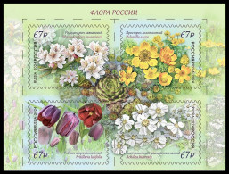 2024 Russia 4vVB+Tab Flora -100 Years Of The Caucasus Nature Reserve 24,00 € - Orchidee