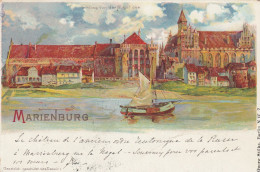 Marienburg - Marienburger Schloss Von Der Nogat Aus - Poland