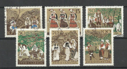 JUGOSLAVIA Jugoslawien 1957 Michel 827 - 832 O Volkstrachten National Folk Costumes - Disfraces