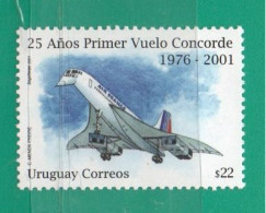 1404 URUGUAY 2001 YT 1964 Ss Mint -25 A. Del Primer Vuelo Del Concorde-TT: Aviones - Uruguay