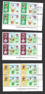 Nauru 1978 Boy Scout Set Of 3 X 4 In Imprint Blocks Of 4 VFU - Usati