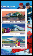 2024 Russia 3v Strip+Tab 10 Years Of The XXII Olympic Winter Games In Sochi 18,50 € - Winter 2014: Sotschi