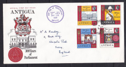 Antigua - 300 Years Of Parliament Illustrated FDC - 1960-1981 Autonomie Interne