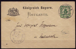 Bayreuth-Kulmbach Bayern 1899 Karte Distributions/Briefträgerstempel B1 (b785 - Andere & Zonder Classificatie