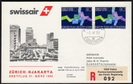 Liechtenstein SWISSAIR 1980 Zürich-DJAKARTA   (23274 - Andere & Zonder Classificatie