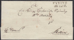 PYRITZ L2 Ca. 1817 (Pyrzyce) Umschlag Nach STETTIN   (27346 - Other & Unclassified