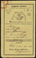 1864 Hannover Königliche Post Aufgabe-Schein Handschriftlich CELLE    (23088 - Other & Unclassified