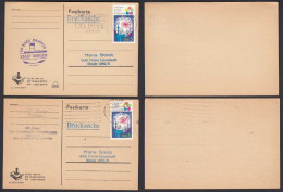 DDR Schiffspost Ca. 1975 Karten An Bord Dampfer Wehlen + MS Thale    (30498 - Other & Unclassified