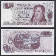 Argentinien - Argentina 10 Pesos 1970-73 Pick 295 UNC (1) Serie C  (32757 - Otros – América