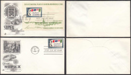 USA  1966 Block + Marke Je Auf FDC SIPEX PHILATELIC EXHIBITION   (30457 - Sonstige & Ohne Zuordnung
