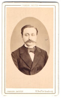 Photo Ch. Jacotin, Paris, 37, Boulevard De Strasbourg, Portrait De Bürgerlicher Herr Avec Schnauzbart  - Anonyme Personen