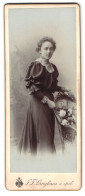 Fotografie J. F. Langhans A Spol, Prag, Portrait Junge Dame Im Hübschen Kleid  - Anonyme Personen