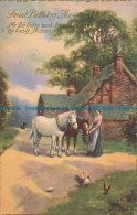 R141823 Sweet Birthday Messages. Woman Feeding Horses - Monde