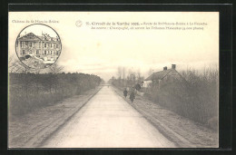 AK Circuit De La Sarthe 1906, Route De St-Mars-la-Briere A La Fourche  - Other & Unclassified