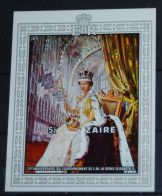 ZAIRE 1978, Queen Elizabeth II, Royals, Famous People, Imperf, Mi #B20, Souvenir Sheet, MNH**, CV: €12 - Königshäuser, Adel