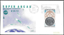 France Kourou Space Cover 1974. EXAMETNET Super Arcas Launch. Meteorology ##06 - Europe