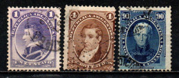 ARGENTINA - 1873 - Gen. Antonio G. Balcarce, Mariano Moreno, Cornelio Saavedra - USATI - Used Stamps