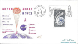 France Kourou Space Cover 1973. EXAMETNET Super Arcas Launch. Meteorology ##04 - Europa