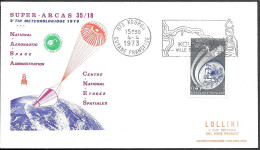 France Kourou Space Cover 1973. EXAMETNET Super Arcas Launch. Meteorology ##05 - Europe