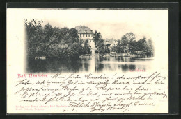 AK Bad Nauheim, Das Teichhaus Von Der Teichoberfläche Gesehen  - Bad Nauheim