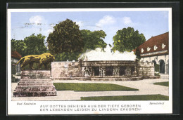 AK Bad Nauheim, Löwendenkmal Auf Dem Sprudelhof  - Bad Nauheim