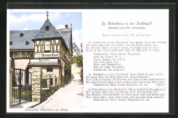 AK Rüdesheim, Partie Am Weinhaus Drosselhof, Gedicht Von Otto Hausmann  - Rüdesheim A. Rh.