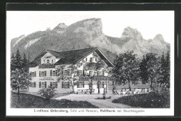 Künstler-AK Hallthurm Bei Berchtesgaden, Hotel Landhaus Untersberg  - Berchtesgaden