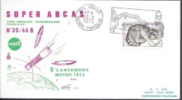 France Kourou Space Cover 1974. EXAMETNET Super Arcas Launch. Meteorology ##03 - Europa