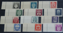 FRANCE 1942, City Coat Of Arms, Heraldry, Mi #564-75, MH* / MNH**, CV: €55 - Unused Stamps