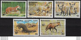 1977 Botswana WWF Endangered Species 5v. MNH SG N. 394/98 - Other & Unclassified