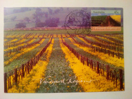 Carte Postale Premier Jour D''Australie : Vignes - Maximumkarten (MC)