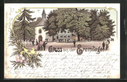 Lithographie Siegen, Gasthaus Eremitage  - Siegen