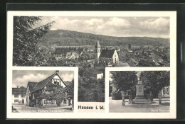 AK Hausen I. W., Hebels Des Allemanischen Dichters Heimathaus, Hebel Denkmal, Ortsansicht  - Sonstige & Ohne Zuordnung