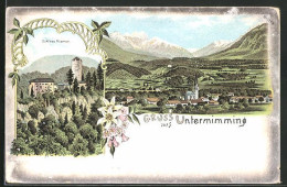 Lithographie Mieming, Untermimming, Schloss Klamm, Gesamtansicht  - Autres & Non Classés