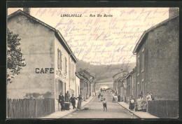 CPA Longlaville, Rue Ste. Barbe, Vue De La Rue  - Autres & Non Classés