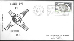 France Kourou Space Cover 1975. Astronomy Satellite "D-2B Aura" Launch - Europa