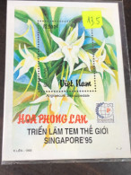 VIET  NAM  STAMPS BLOCKS-115(1995 White Spurred Orchid)1 Pcs Good Quality - Viêt-Nam