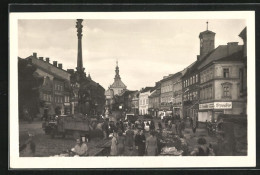 AK Josefstadt / Josefov / Jaromer, Geschäfte Und Passanten Am Markt  - Czech Republic